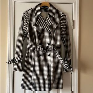 WHBM Gingham Trench Coat